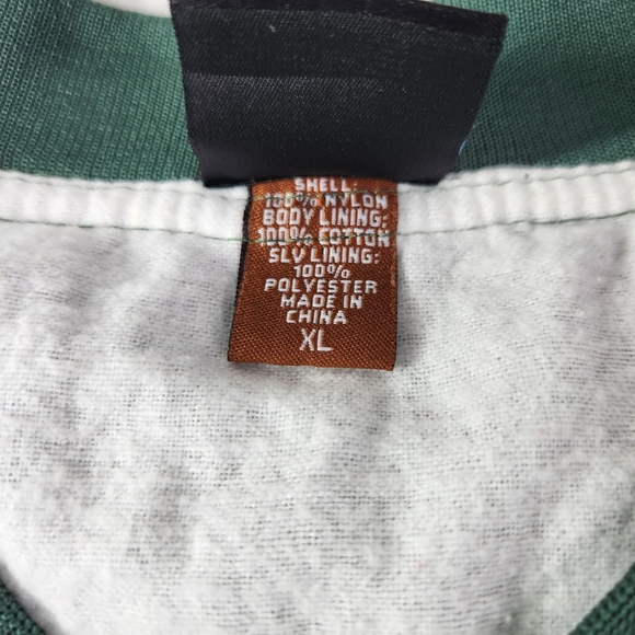 Green Bay Packers Green Windbreaker Jacket Mens XL Lined Pockets - Picture 8 of 11